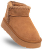 SKÓRZANE BOTKI DAMSKIE - SOLO SOPRANI COUTURE - SCW421P19/21 MISTIK SUEDE CAMEL