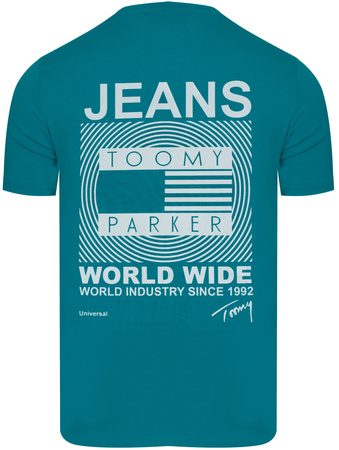 JUMPER - T-SHIRT KOSZULKA MĘSKA - 3000 TURKUSOWY