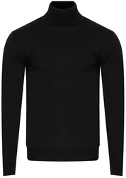 SELANTINO - SWETER MĘSKI Z GOLFEM - 1702 CZARNY