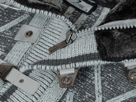 SWETER MĘSKI Z PÓŁGOLFEM - 590 JASNOSZARY