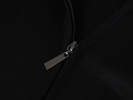 S'WEST - SWETER MĘSKI Z PÓŁGOLFEM ROZPINANY - B-6428/CZARNY