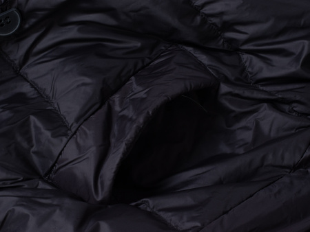 ROMEO GIGLI - KURTKA PUCHOWA DAMSKA Z WYSOKIM KOŁNIERZEM - 01W24 R05 / NERO