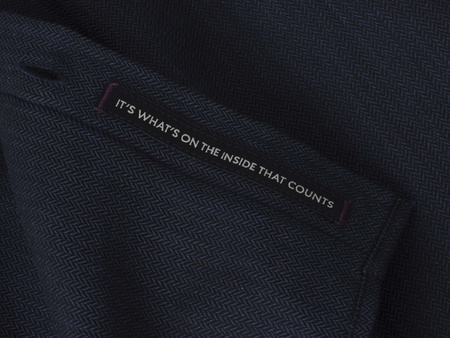 TED BAKER LONDON - MĘSKA KOSZULA 272031 NAVY CROTONE