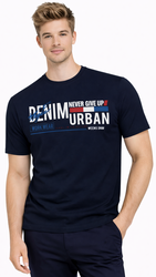 JUMPER - T-SHIRT KOSZULKA MĘSKA - 3024 GRANATOWY