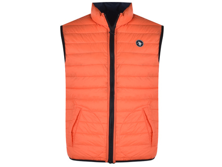 U.S. POLO ASSN. - DWUSTRONNA KAMIZELKA - 61195-46019-575 - GRANATOWY/POMARAŃCZOWY