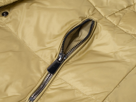 ROMEO GIGLI - PŁASZCZ PUCHOWY DAMSKI Z KAPTUREM - 01W24 G2328 / OLIO