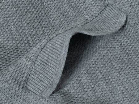SWETER MĘSKI ROZPINANY - H206 SZARY