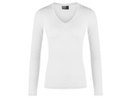 KOSZULKA PROMODORO WOMEN'S WELLNESS LS CHALK WHITE 3360-00 - BIAŁY
