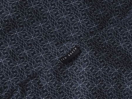 TED BAKER LONDON - MĘSKA KOSZULA 272176 NAVY PAVIA