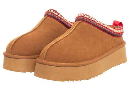 Buty damskie SOLO SOPRANI COUTURE SCW421P22/51 SABOT FUR CAMEL