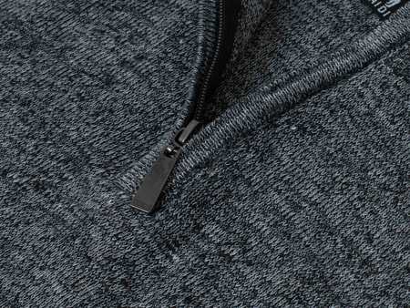 SWETER MĘSKI Z PÓŁGOLFEM - K6007 JASNOSZARY