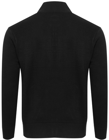 SWETER MĘSKI ROZPINANY - H206 CZARNY