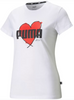 PUMA - T-SHIRT KOSZULKA DAMSKA - HEART TEE 587897-02
