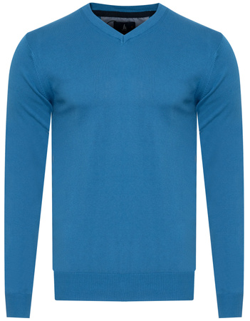 SWETER MĘSKI V-NECK - 200 NIEBIESKI