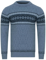 WEENS - SWETER MĘSKI - WS7128 INDIGO JASNY