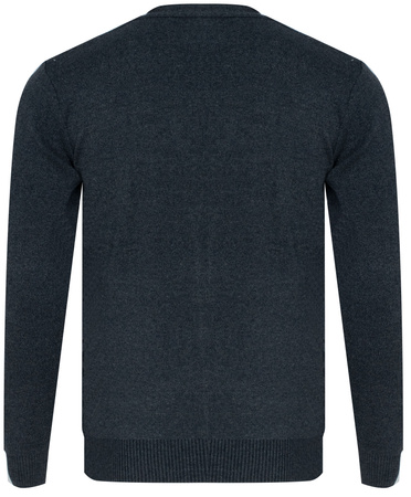 KARDIGAN MĘSKI ROZPINANY NA GUZIKI - S8161 GRANATOWY