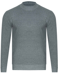 KAIDITE - SWETER MĘSKI Z PÓŁGOLFEM - K6010 JASNOSZARY