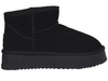SKÓRZANE BOTKI DAMSKIE - SOLO SOPRANI COUTURE - SSW421P05/01 HUGH PLATFORM BLACK