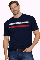 JUMPER - T-SHIRT KOSZULKA MĘSKA - 3033 GRANATOWY