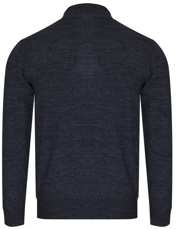 SWETER MĘSKI Z POŁGOLFEM - 8157 INDIGO