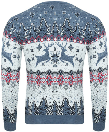SWETER MĘSKI - 70213 NIEBIESKI ŚWIĄTECZNY