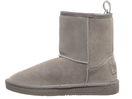 SKÓRZANE BOTKI DAMSKIE - SOLO SOPRANI COUTURE - SCW421P08/22 TIR TAUPE