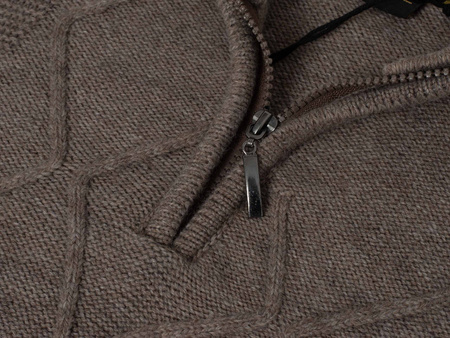 SWETER MĘSKI Z POŁGOLFEM - 8157 LIGHT BROWN