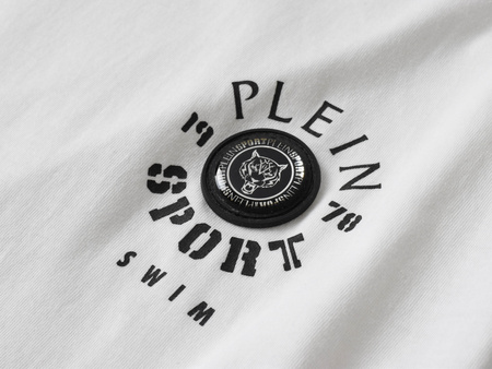 PLEIN SPORT - T-SHIRT MĘSKI - PS25MTS09/01 WHITE