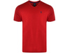U.S. POLO ASSN. -  T-SHIRT MĘSKI CREW V-NECK - CZERWONY