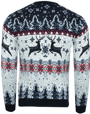 SWETER MĘSKI - 70213 GRANATOWY ŚWIĄTECZNY