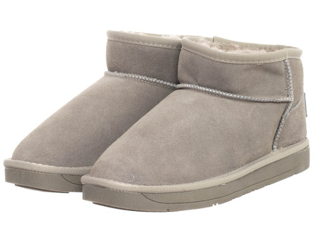 SKÓRZANE BOTKI DAMSKIE - SOLO SOPRANI COUTURE - SCW421P04/53 HUGH LOW TAUPE