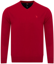 TRIKKO - SWETER MĘSKI - V 501 KIRMIZI