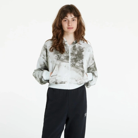 REEBOK - BLUZA DAMSKA Z KAPTUREM CROP TOP - CL CLOUD SPLATTER FULLZIP H58674