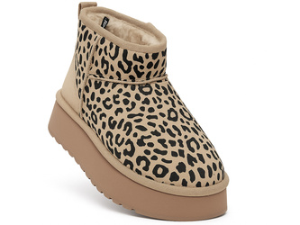 SKÓRZANE BOTKI DAMSKIE - SOLO SOPRANI COUTURE - SSW521P36/03 ROSY ANIMALS