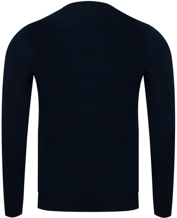 JACK&JONES - SWETER MĘSKI - JJEATLAS KNIT CREW NECK NOOS 12212816/GRANATOWY