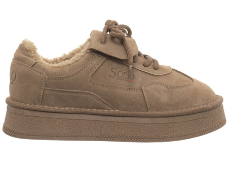 SOLO SOPRANI COUTURE - BUTY DAMSKIE - SSW521P34/21 JENNY SUEDE FUR