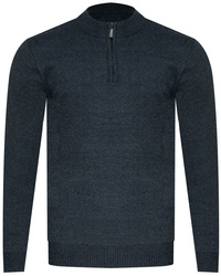 KAIDITE - SWETER MĘSKI Z PÓŁGOLFEM - K6011 GRANATOWY