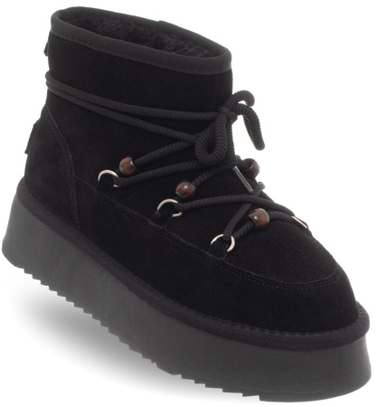 SKÓRZANE BOTKI DAMSKIE - SOLO SOPRANI COUTURE - SSW521P72/03 STONES