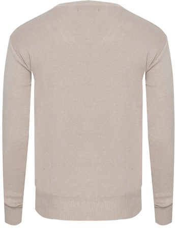 SWETER MĘSKI - B-6425 BEŻOWY