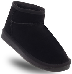 SKÓRZANE BOTKI DAMSKIE - SOLO SOPRANI COUTURE - SCW421P04/01 HUGH LOW BLACK