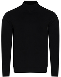 SWETER MĘSKI Z PÓŁGOLFEM - 501 SIYAH