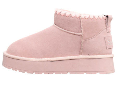 SKÓRZANE BOTKI DAMSKIE -SOLO SOPRANI COUTURE - SCW421P19/51 MISTIK SUEDE LOTUS