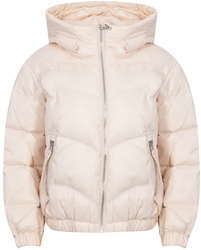 ROMEO GIGLI - KURTKA PUCHOWA DAMSKA Z KAPTUREM - 01W24 R01 / BEIGE