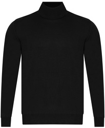 SWETER MĘSKI Z GOLFEM - WS3321 CZARNY