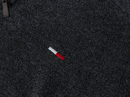 MUST PARKOUR - SWETER MĘSKI Z PÓŁGOLFEM - S8280/CIEMNOSZARY