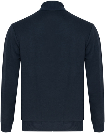 S'WEST - SWETER MĘSKI Z PÓŁGOLFEM ROZPINANA - B-6428/GRANATOWY