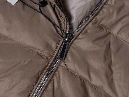 ROMEO GIGLI - KURTKA PUCHOWA DAMSKA Z KAPTUREM - 01W24 G2337 / BEIGE