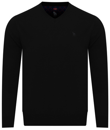 SWETER MĘSKI - V 501 SIYAH