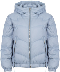 ROMEO GIGLI - KURTKA PUCHOWA DAMSKA KAPTUREM - 01W24 R01 / CELESTE