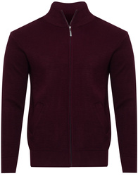 SWETER MĘSKI ROZPINANY - H206 BORDOWY